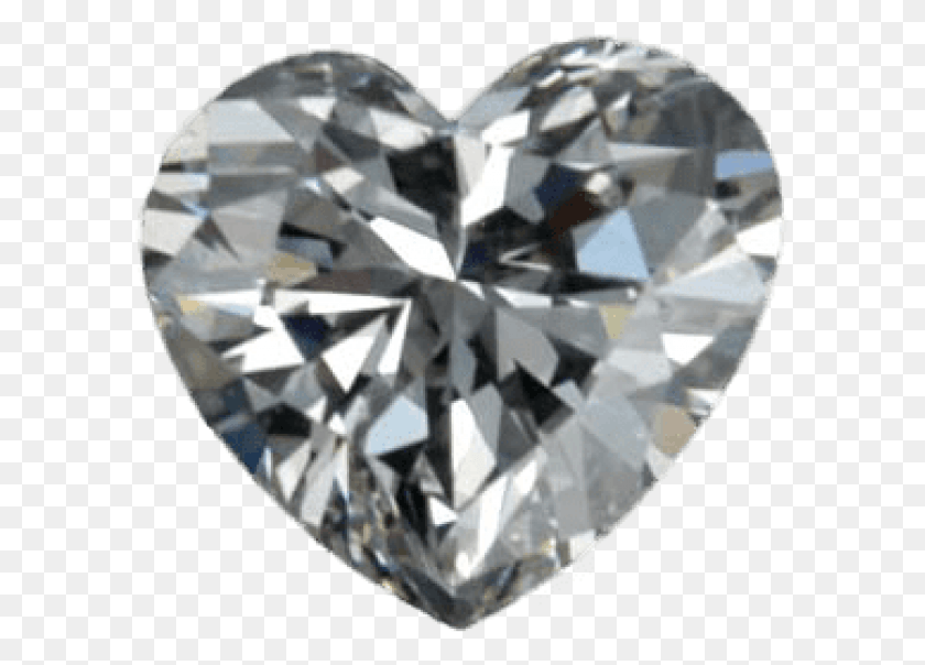 595x544 Free Heart Diamond Tri Tim Pha L, Gemstone, Jewelry, Accessories HD PNG Download