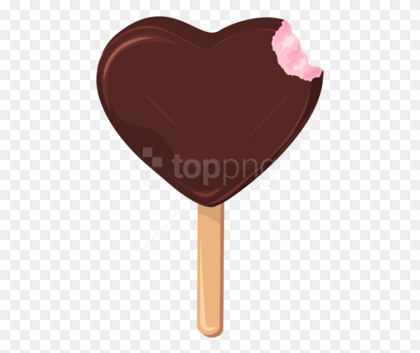 457x646 Free Heart Ice Cream Stick Images Ice Cream Candy Clipart, Sweets, Food, Confectionery HD PNG Download