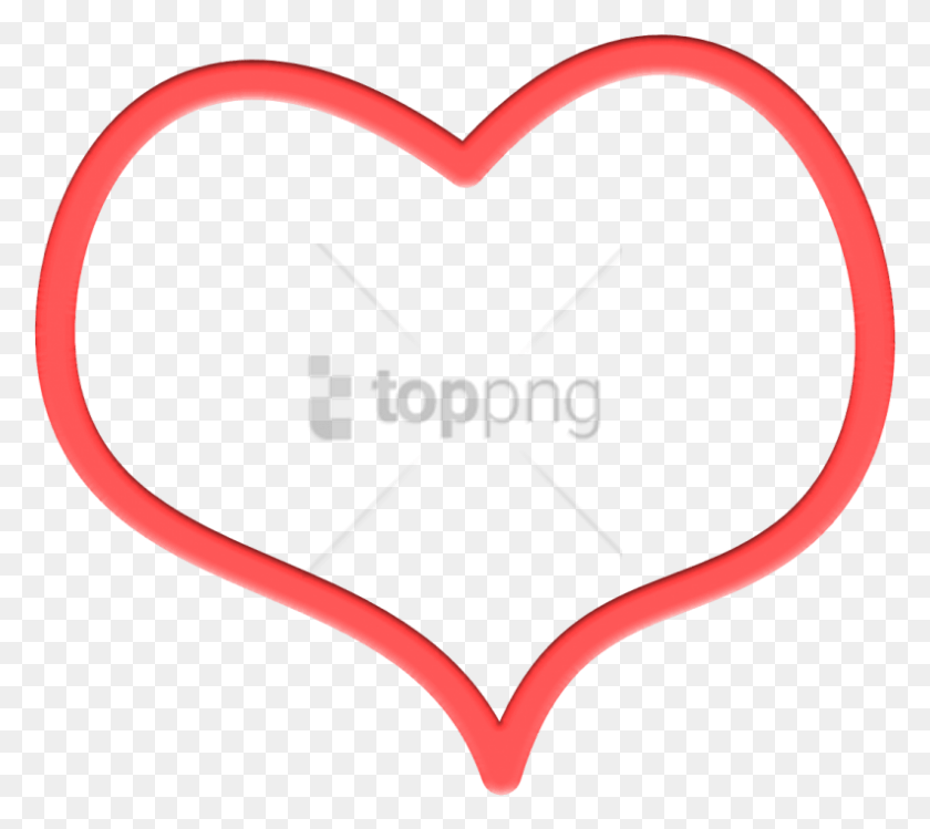 793x701 Png Сердце Контур Красный Рисунок Изображения Сердце Клипарт Hd Png Скачать
