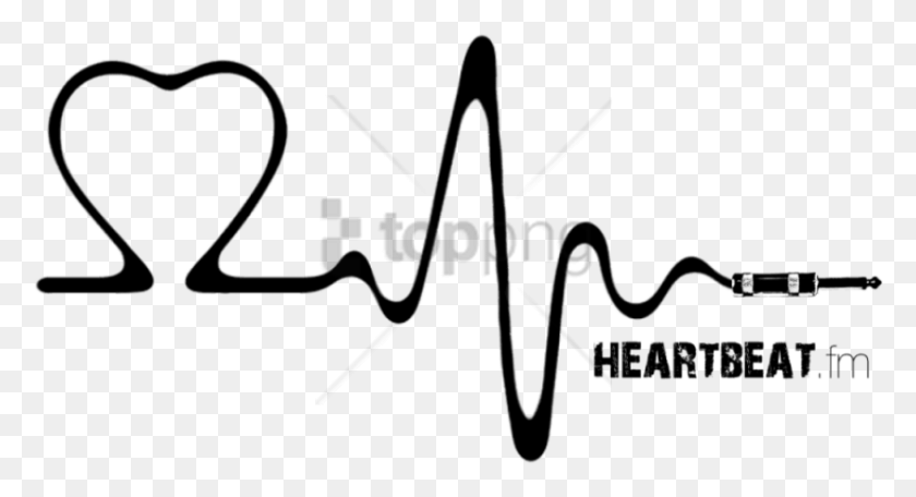 843x429 Free Heartbeat Image With Transparent Background Heart Beat Logo, Text, Label, Bow HD PNG Download