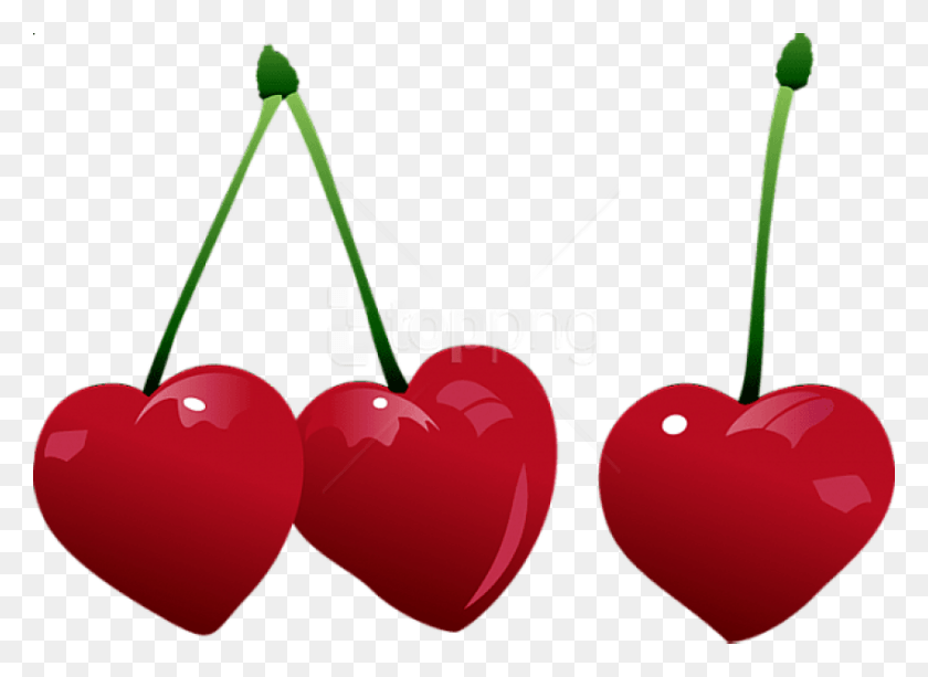 850x603 Free Hearts Cherries, Plant, Fruit, Food HD PNG Download