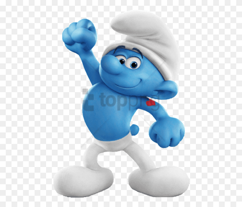 480x659 Free Hefty Smurf Fist In The Air Clipart Pitufo Fortachon, Toy, Super Mario, Plush HD PNG Download