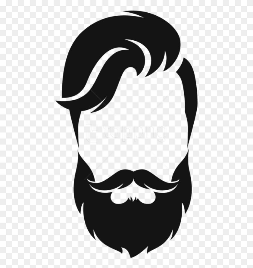 480x830 Free Hipster Hair Transparent Clipart Photo Muchh, Трафарет, Усы, Этикетка, Hd Png Download