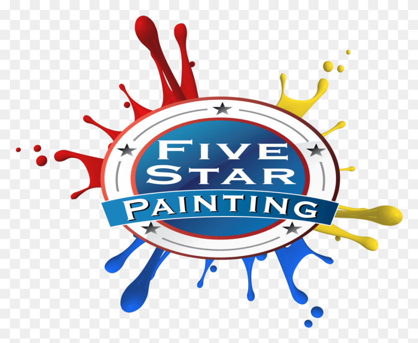 908x733 Скачать Бесплатно Home Painting Estimate Five Star Painting Logo, Text, Graphics Hd Png Download