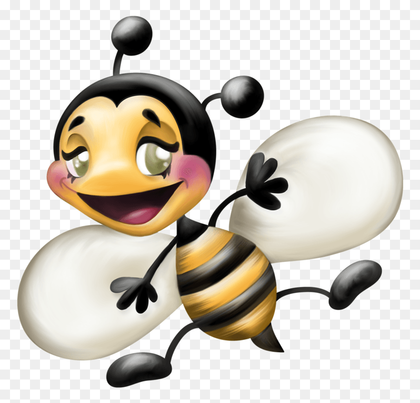 774x747 Free Honey Bee Drawing Beehive Clip Art Clown Cartoon Bee, Animal, Insect, Invertebrate HD PNG Download