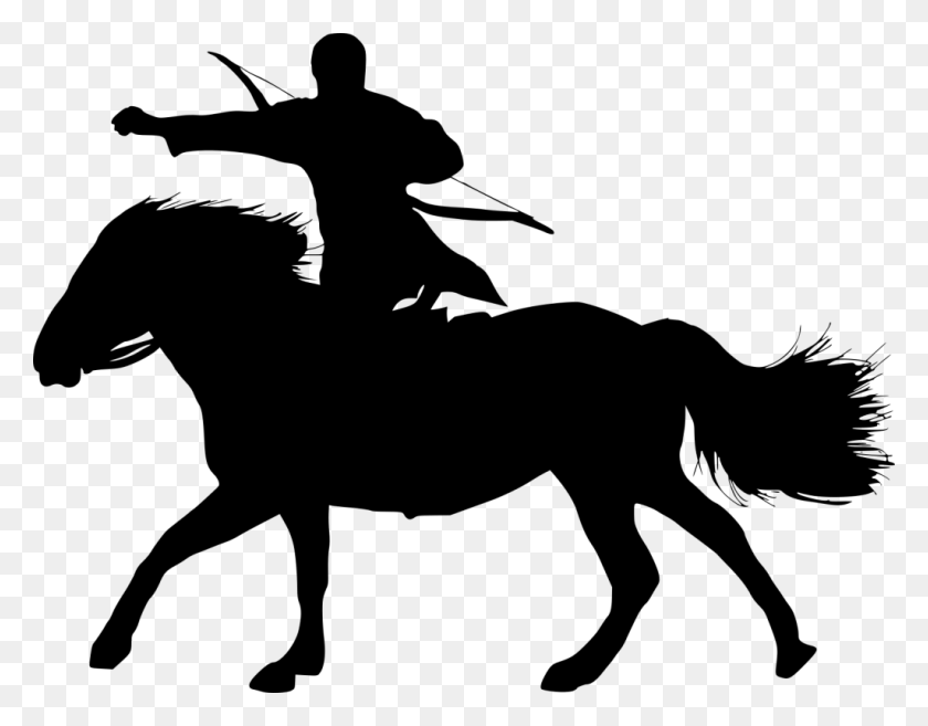 1024x785 Free Horse Archer Silhouette, Gray, World Of Warcraft HD PNG Download
