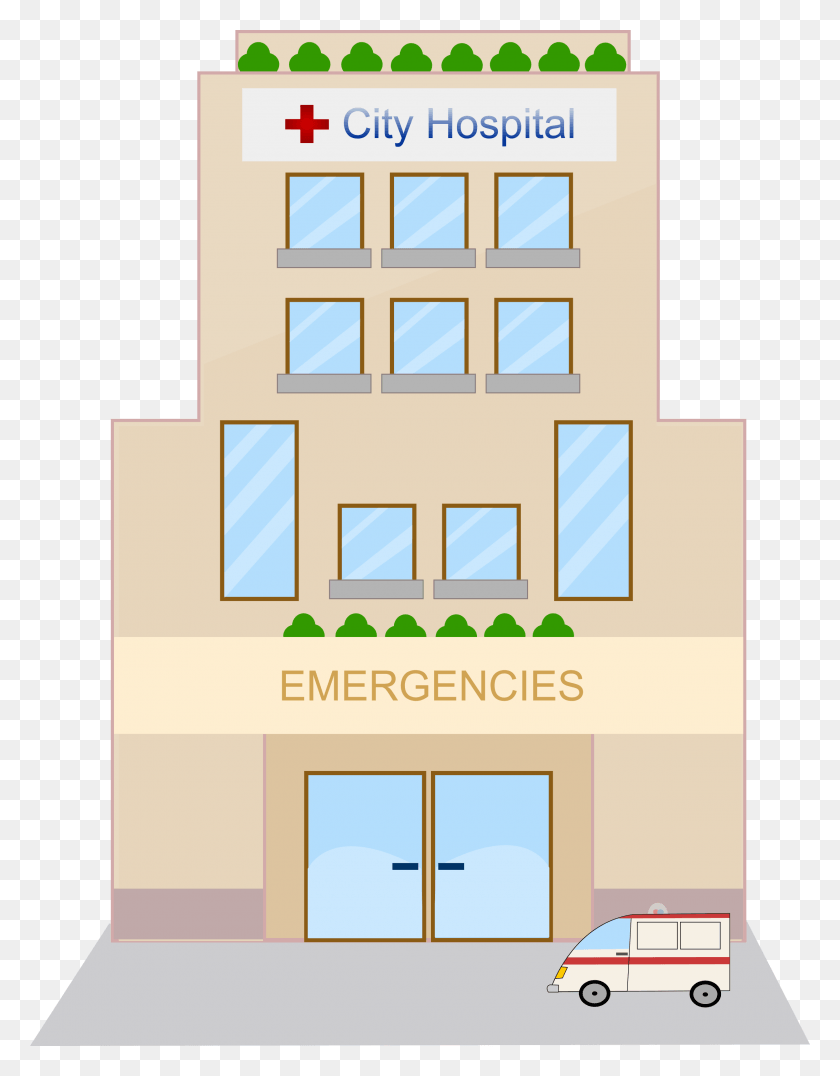 2490x3244 Free Hospital De Dibujos Animados Clip Art City Hospital Clipart, Condo, Vivienda, Edificio Hd Png Descargar