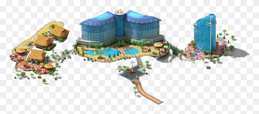 1024x408 Free Hotel Transparent Picture Megapolis Hotel, Building, Resort, Water Descargar Hd Png