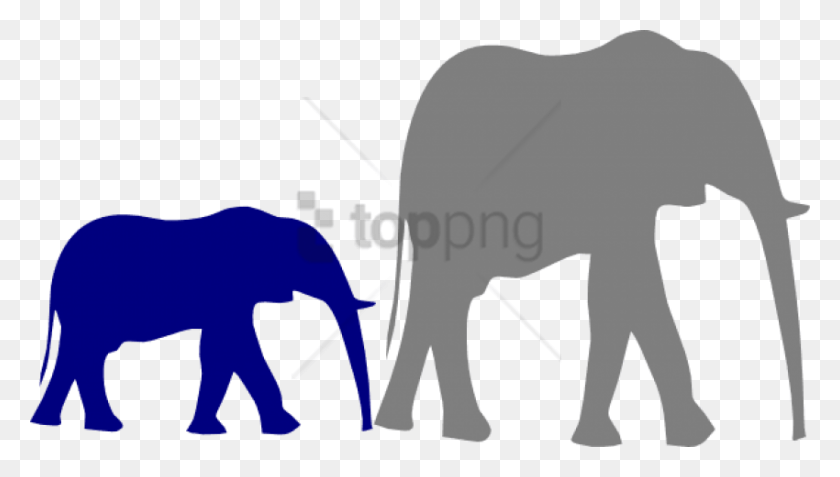 850x455 Free How To Set Use Mother And Baby Elephant Clip Art Black And White Baby Elephant, Mammal, Animal, Wildlife HD PNG Download