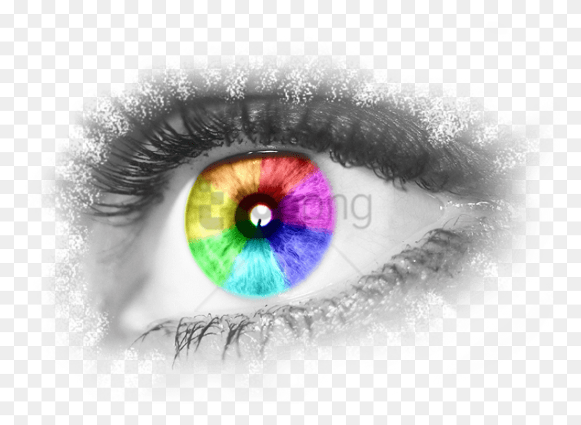 833x592 Человеческий Глаз Изображение С Прозрачным Фоном Красочный Глаз, Графика Hd Png Скачать