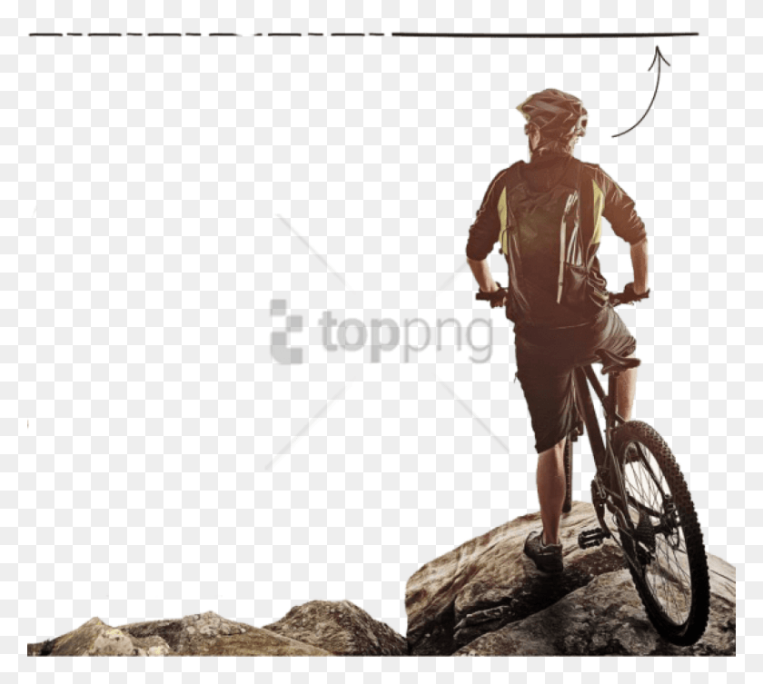 850x756 Бесплатное Изображение Гибридного Велосипеда С Прозрачным Горным Велосипедом, Человек, Человек, Колесо, Hd Png Скачать