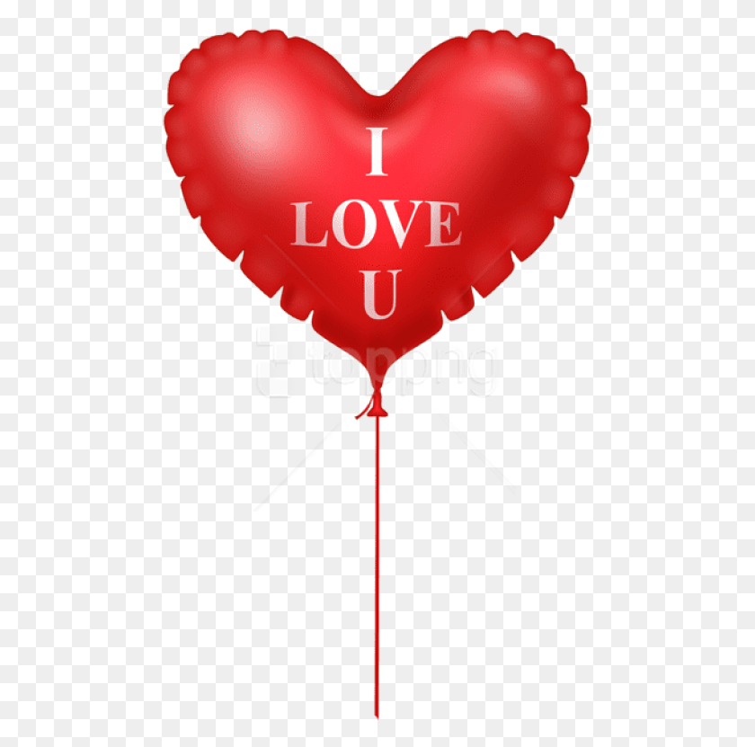 480x771 Free I Love You Heart Balloon Images Love Picsart, Ball HD PNG Download