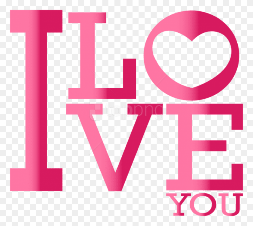 850x756 Free I Love You Text Pink Images Background Heart, Word, Alphabet, Number HD PNG Download
