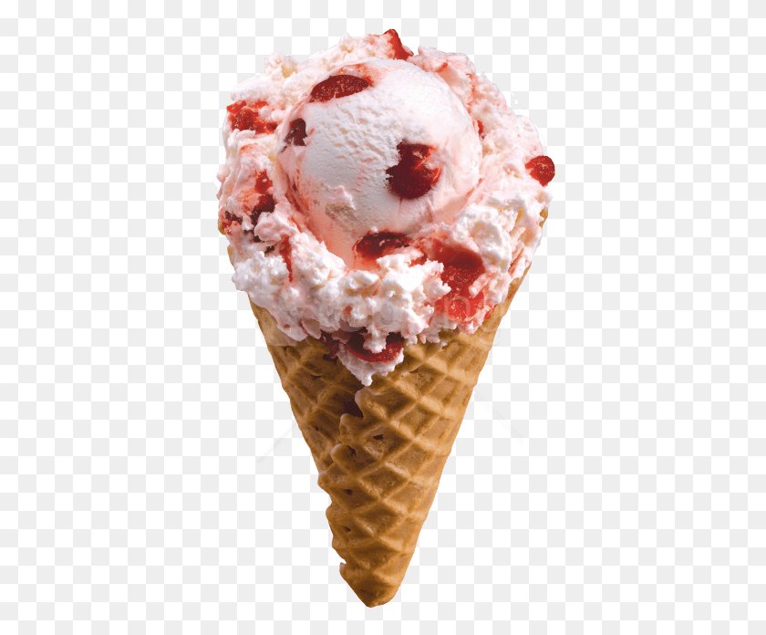 379x636 Free Ice Cream Images Background One Ice Cream Cone, Cream, Dessert, Food HD PNG Download
