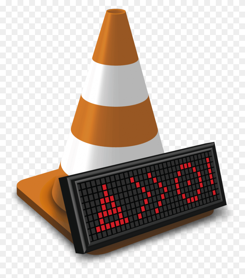 842x965 Free Icon Videolan Client Vlc Media Player, Конус, Цифровые Часы, Часы Hd Png Скачать