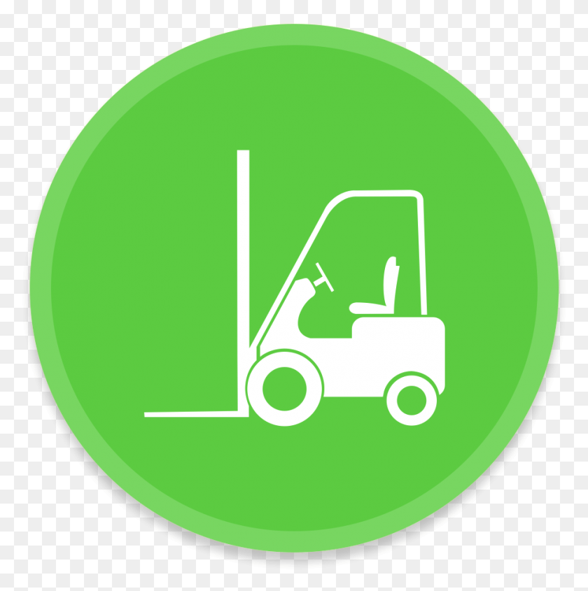 927x933 Free Icons Forklift Icon Green, Symbol, Vehicle, Transportation HD PNG Download