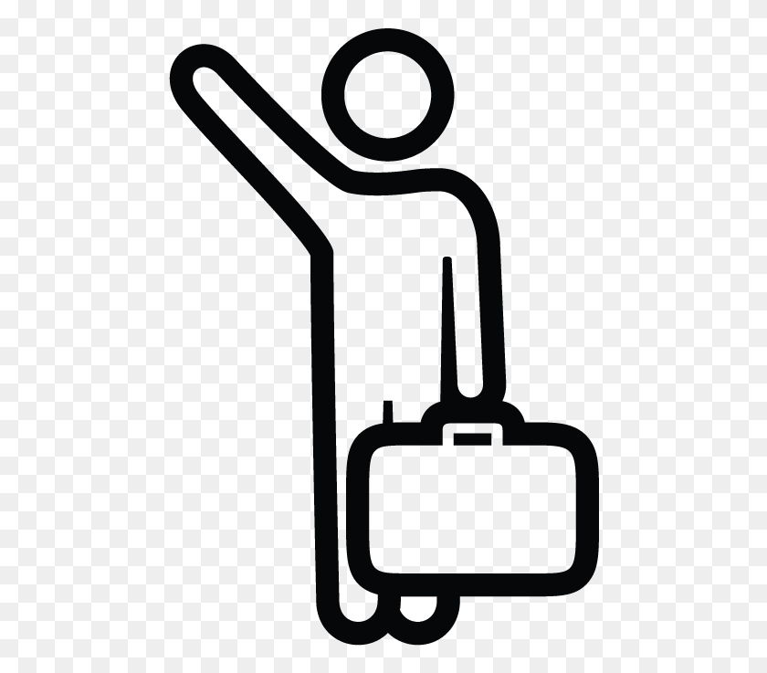 472x677 Free Icons Traveling White Icon, Luggage, Suitcase HD PNG Download