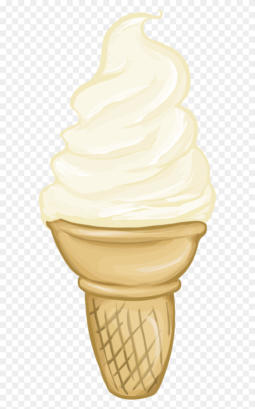 587x1287 Free Icons Vanilla Ice Cream, Cream, Dessert, Food HD PNG Download