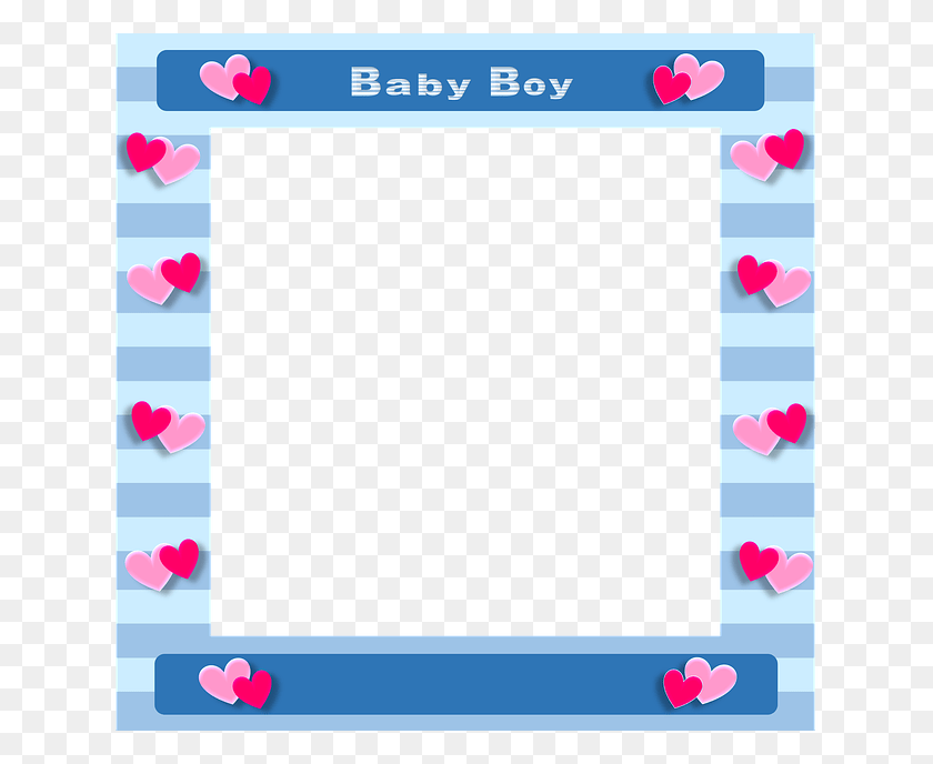 640x628 Free Illustration Baby Boy Photo Frame Newborn Free, Text, Graphics HD PNG Download