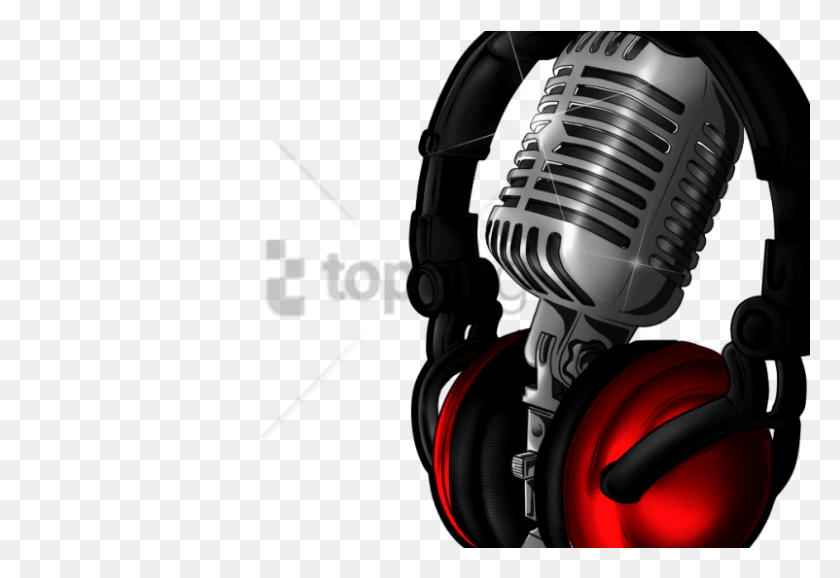 802x533 Free Imagenes De Microfonos Y Audifonos Image Radio Station Mic, Electrical Device, Microphone, Helmet HD PNG Download