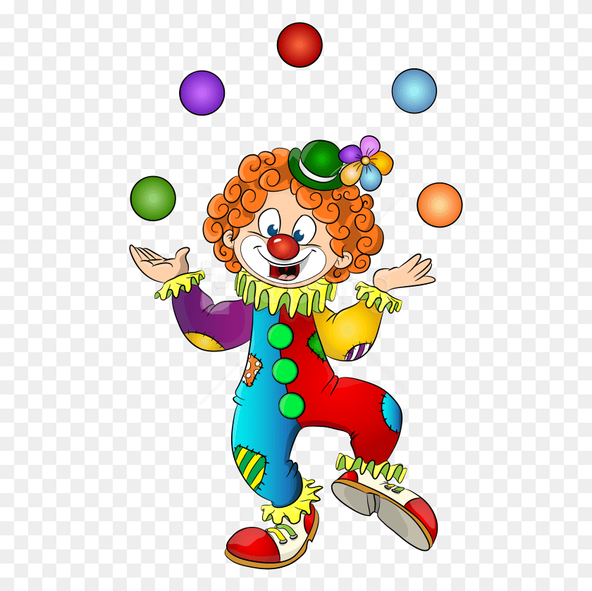 475x779 Free Images Clown Clipart, Performer, Juggling HD PNG Download