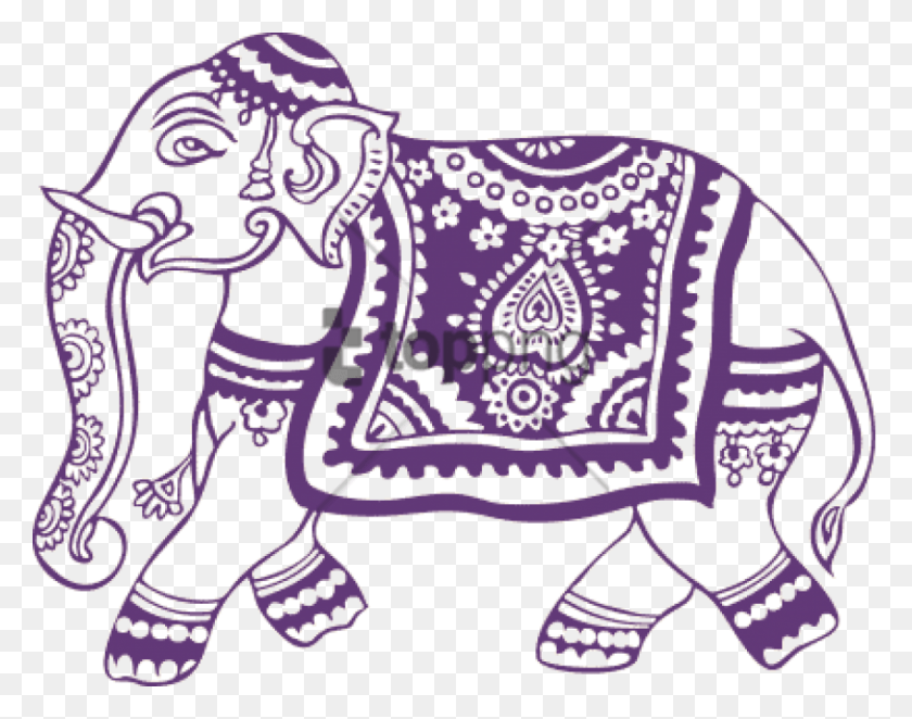 850x657 Free Indian Elephants Image With Transparent Traditional Indian Elephant Designs, Doodle HD PNG Download