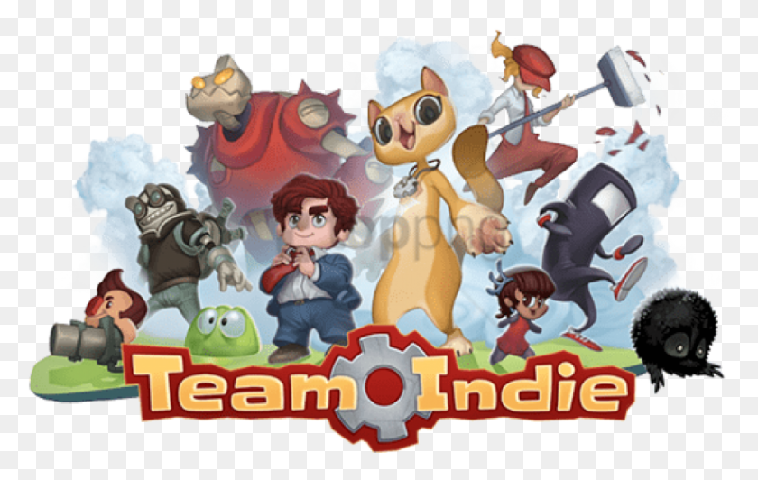 820x497 Free Indie Video Game Characters Image With Indie Video Game Characters, Poster, Advertisement, Person HD PNG Download