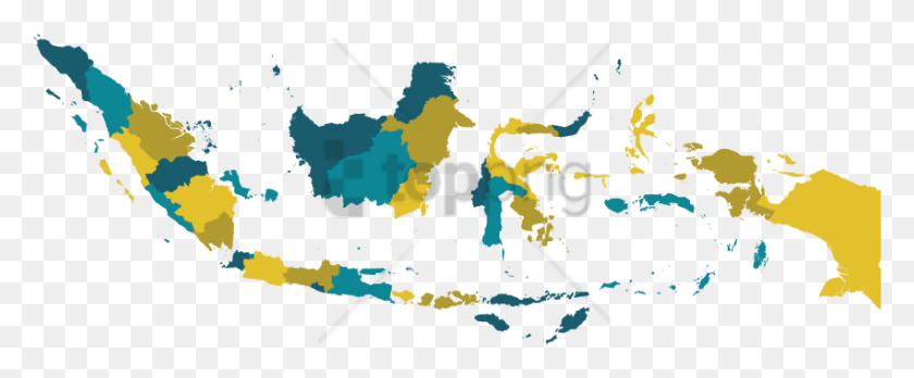 851x315 Descargar Png / Mapa De Indonesia Png