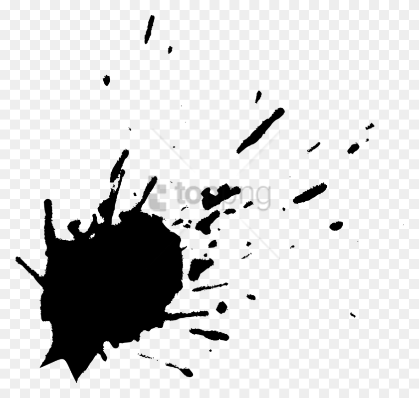 850x806 Free Ink Splash Image With Transparent High Res Splatter Paint, Stencil, Stain, Bird HD PNG Download