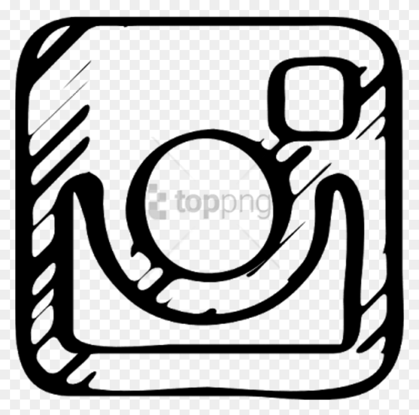 850x841 Free Instagram Logo Sketch Image With Transparent Instagram Logo Sketch, Lawn Mower, Tool, Electronics HD PNG Download