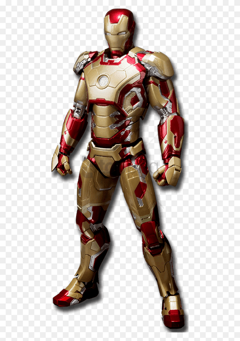 480x1131 Descargar Png Iron Man Mkxlii Figura Imagen Con Hottoys Transparente Iron Man Mark, Juguete, Armadura, Disfraz Hd Png
