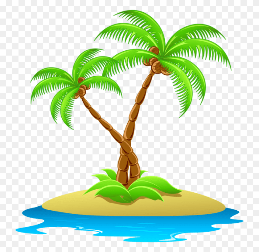 745x756 Free Island With Palm Trees Transparent Island Clipart, Palm Tree, Tree, Plant HD PNG Download