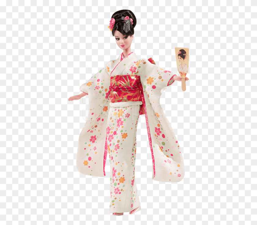 399x674 Японская Кукла Барби Кимоно Японская Кукла Барби, Одежда, Одежда, Халат, Png Скачать Бесплатно