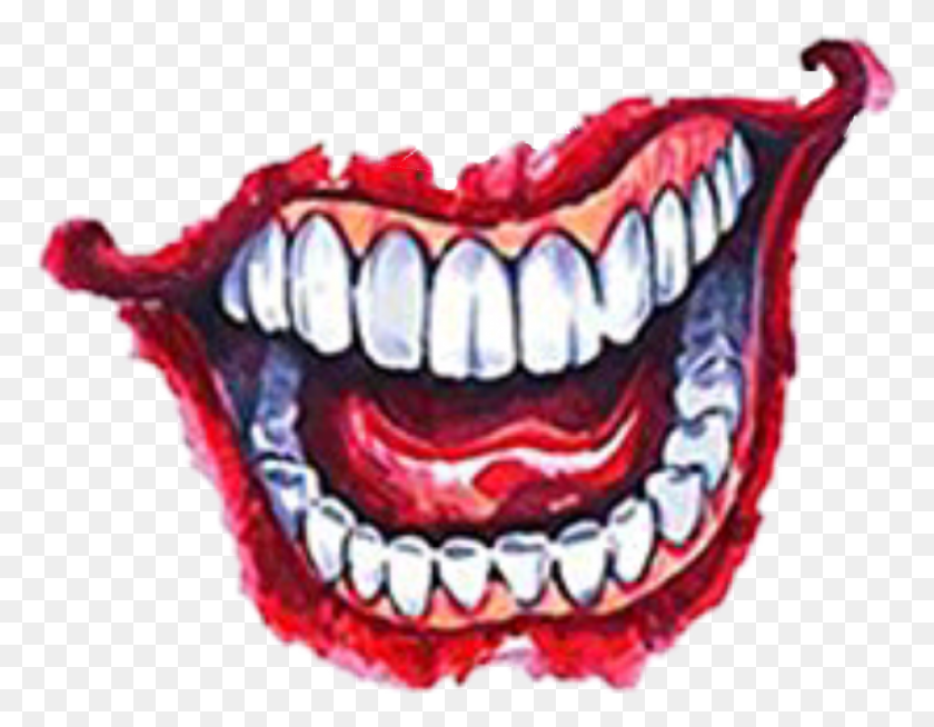 850x648 Free Joker Smile Hand Tattoo Images Suicide Squad Joker Tattoo, Teeth, Mouth, Lip HD PNG Download