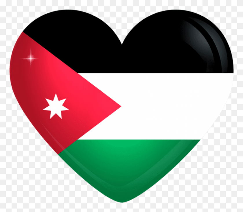 843x727 Png Флаг Иордании С Большим Сердцем, Символ, Этикетка, Текст Hd Png