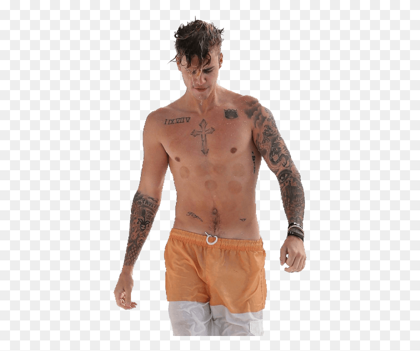 388x641 Free Justin Bieber Topless Images Transparent Justin Bieber Without Shirt, Skin, Person, Human HD PNG Download