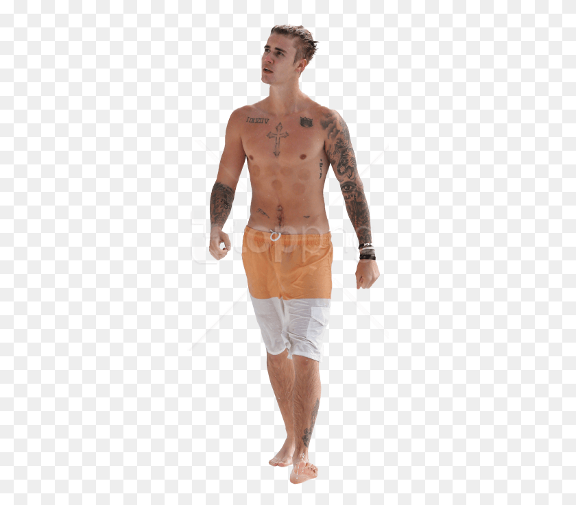 295x677 Free Justin Bieber Topless Topless Men, Person, Human, Skin HD PNG Download