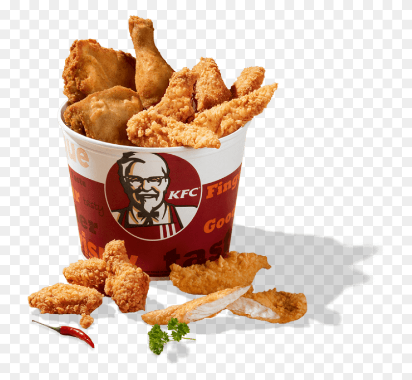 729x714 Free Kfc Chicken Image With Transparent 10 Piece Bargain Bucket Kfc, Snack, Food, Fries HD PNG Download