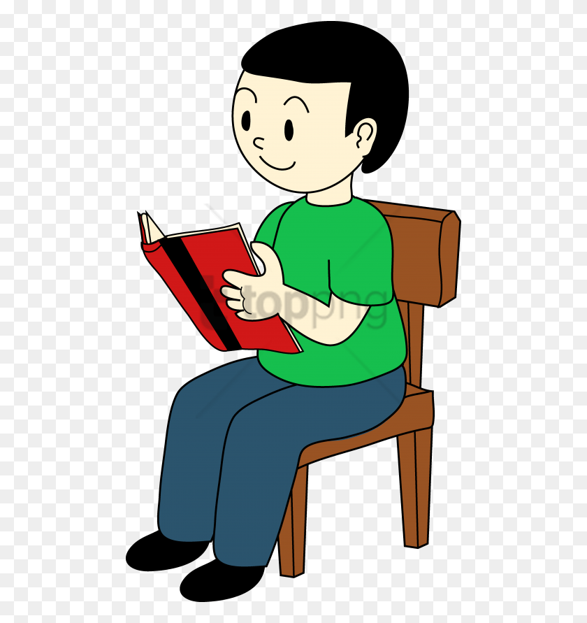 480x831 Free Kid Sitting Image With Transparent Sat On A Chair, Reading HD PNG Download