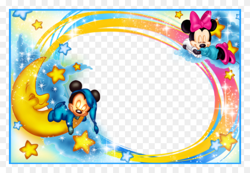 850x567 Descargar Png Marco De Fotos Transparente Para Niños, Buenas Noches, Mickey Disney, Gráficos, Aire Libre Hd Png