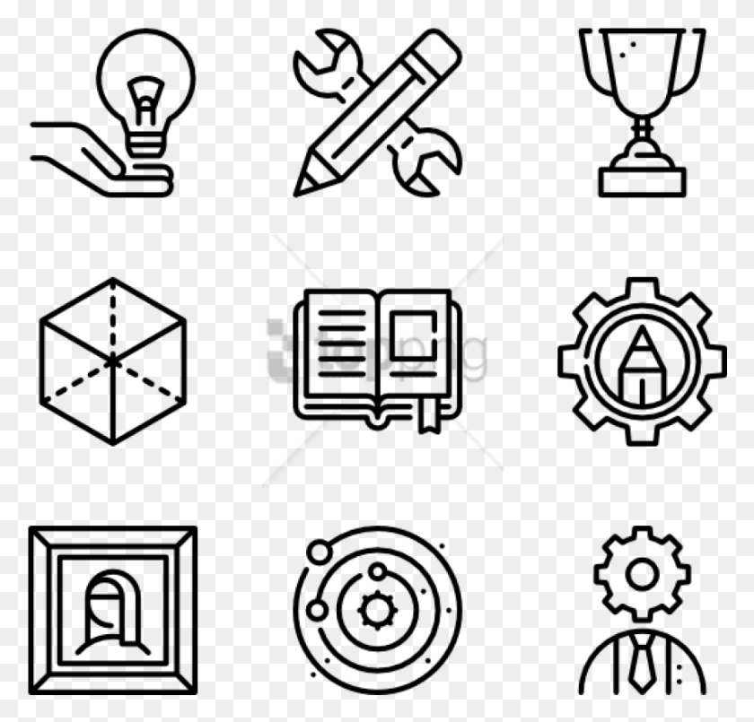 850x812 Free Knowledge 50 Icons Design Icon Vector, Stencil HD PNG Download