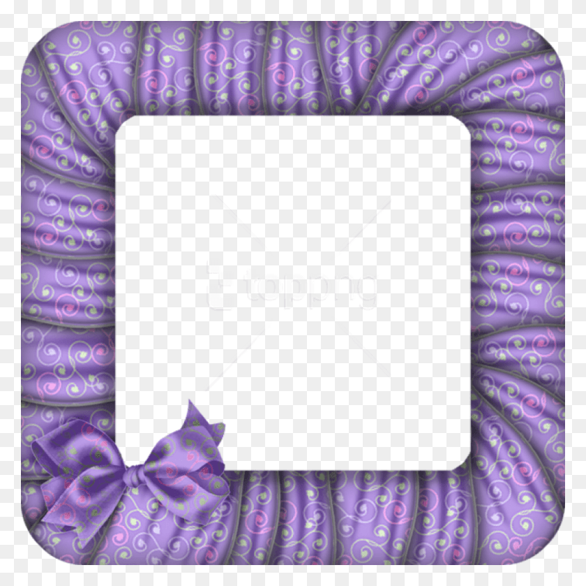 850x849 Free Large Transparent Purple Photo Frame With Lilac Frame Transparent, Coil, Spiral, Cushion HD PNG Download