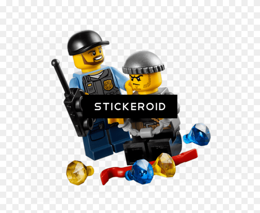 850x686 Free Lego City Police Atv Play Set Lego City Set, Helmet, Clothing, Apparel HD PNG Download