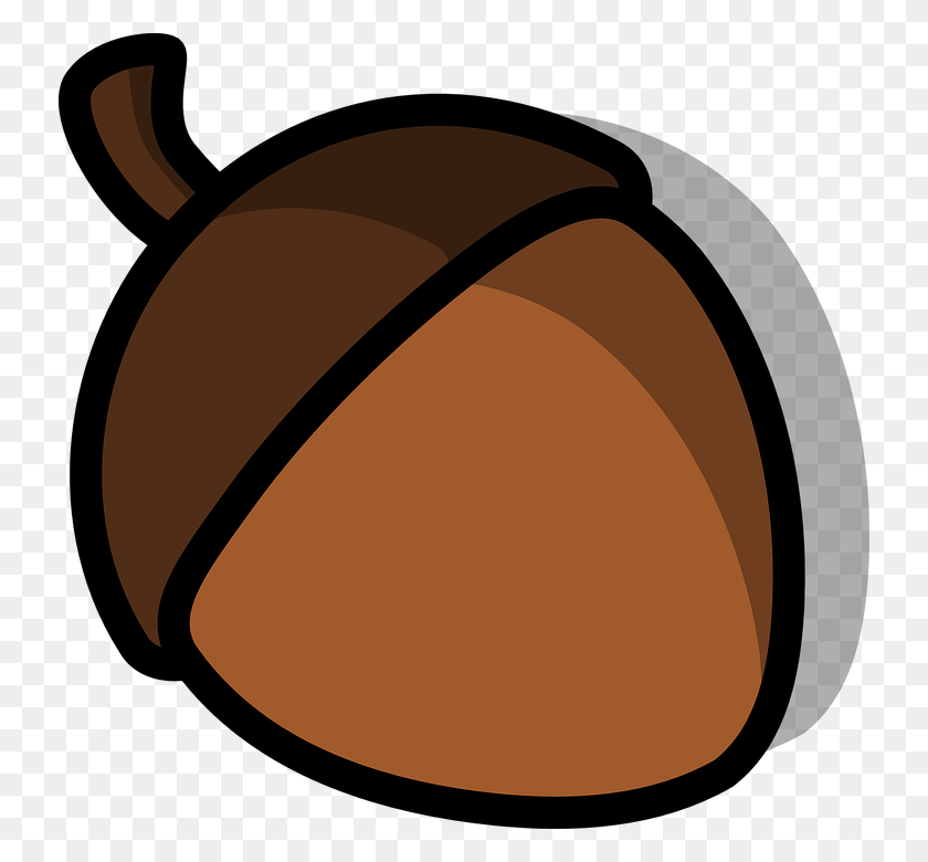 734x720 Free Library Brown Clipart Acorn Acorn Clip Art, Plant, Produce, Food HD PNG Download