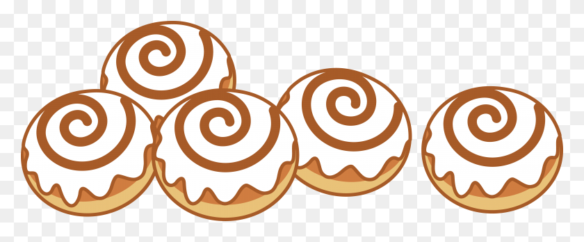 7272x2694 Free Library Collection Of Cinnamon High Quality Free Cinnamon Rolls Clip Art, Icing, Cream, Cake HD PNG Download