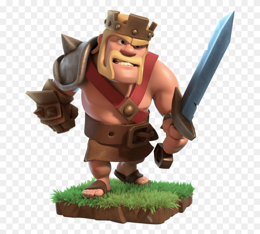 679x694 Free Library Image King Info Clash Of Clans Klesh Of Klans Korol Varvarov, Toy, Figurine, Person HD PNG Download