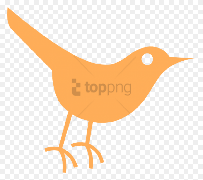 850x747 Free Light Orange Twitter Bird Icon Svg S 600 X Simple Bird Clip Art, Animal, Fowl, Poultry HD PNG Download