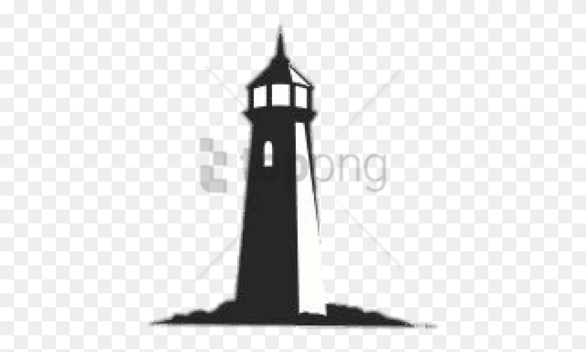 423x444 Free Lighthouse Image With Transparent Background Lighthouse Illustration Black And White, Architecture, Building, Tower HD PNG Download