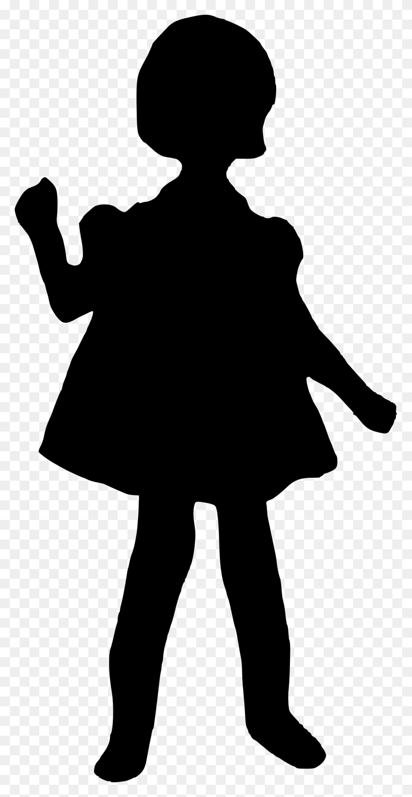 1301x2611 Free Little Girl Silhouette Transparent Background, Person, Human HD PNG Download
