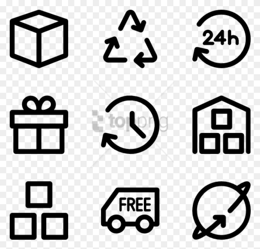 850x812 Free Logistic Delivery Icon Collection Automation House Icon, Symbol, Stencil, Number HD PNG Download